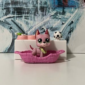 🐾 littlest pet shop / LPS AUTHENTIC great dane #2583 with accessories